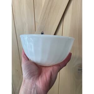Vintage Fire King Oven Ware White Swirl 6” Mixing Bowl small